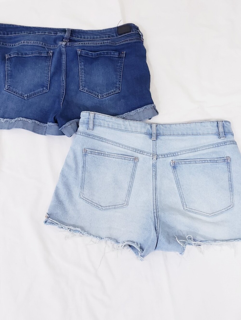 No Boundaries Denim Cutoff Shorts Dark Blue Light Blue Juniors Size 13 Bundle 2